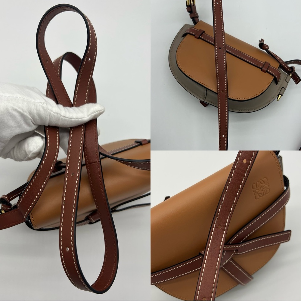 Authentic Loewe mini Gate dual bag in tricolors - Picture 7 of 17